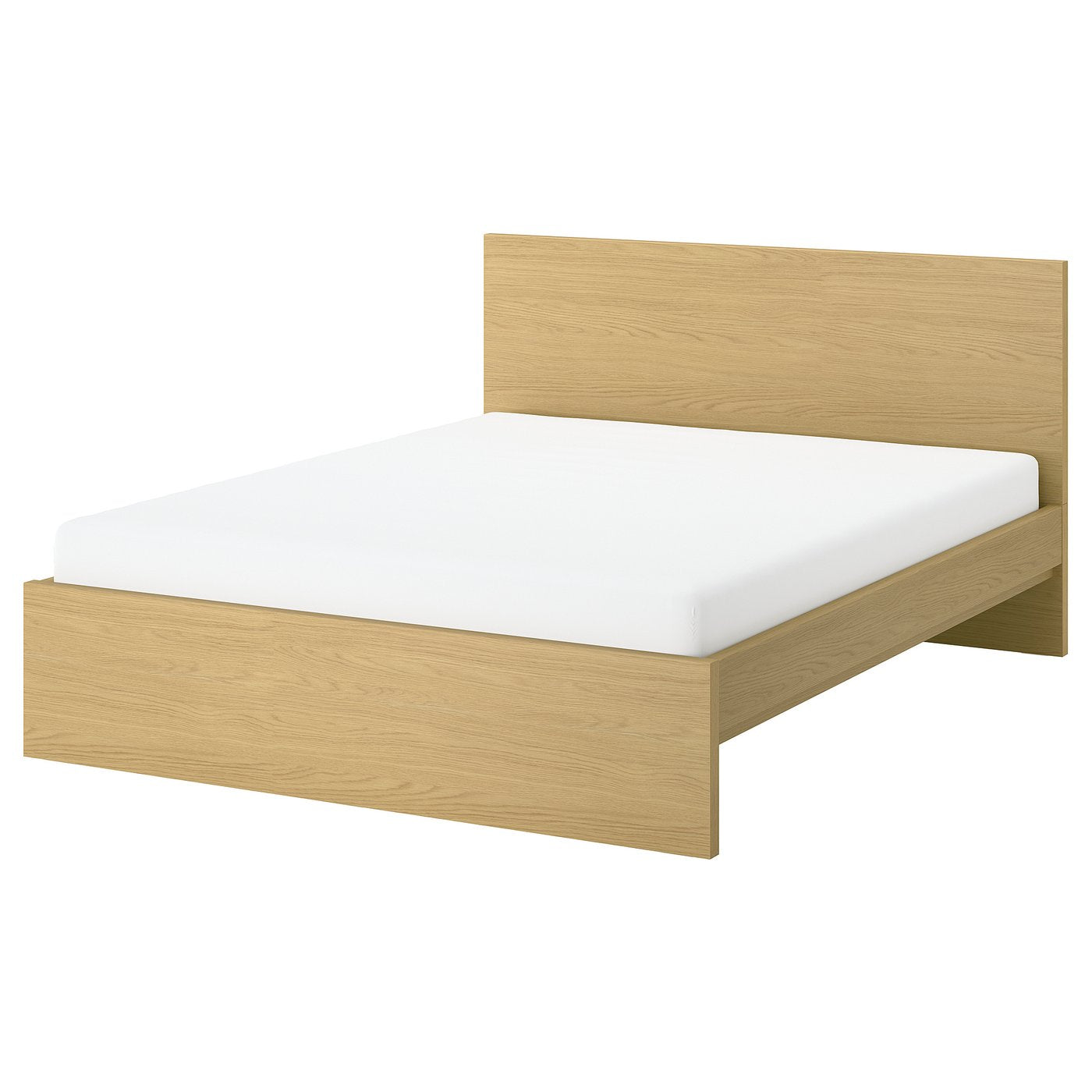 STORKLINTA bed frame, oak effect/Luröy, 160x190 cm