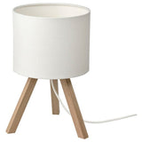 STORSEGEL table lamp, ash/white, 18 cm