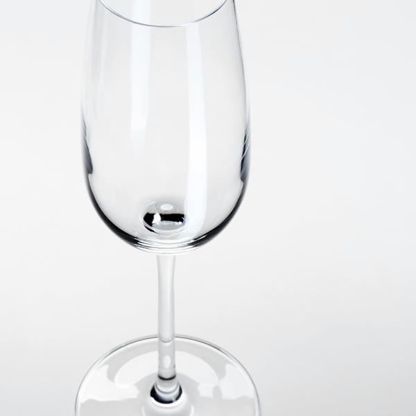 STORSINT champagne glass, clear glass, 22 cl, 6 pack