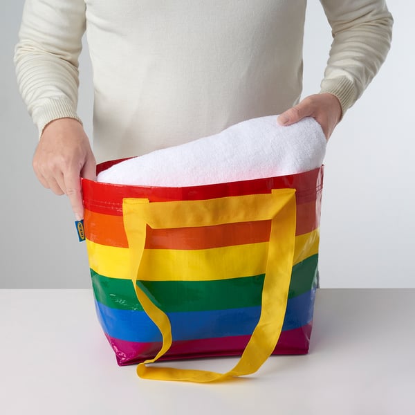 STORSTOMMA bag, multicolour, 27x27 cm
