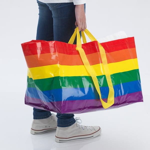 STORSTOMMA - STORSTOMMA Carrier bag, large, multicolour, 71 l