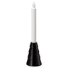 STRÅLA LED candle, battery-operated/wood black, 7 cm