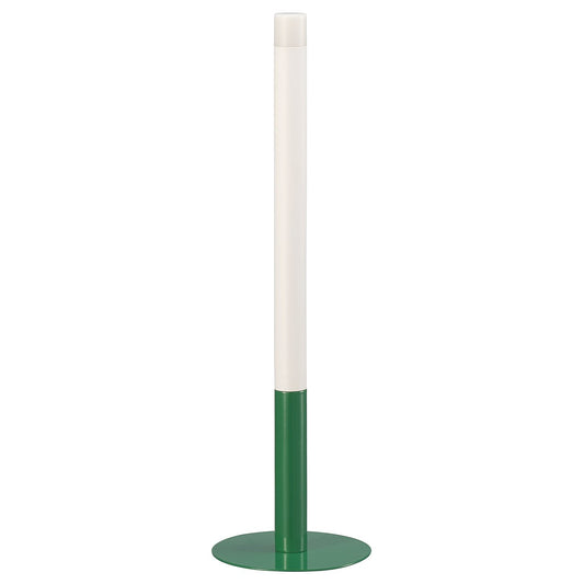 STRÅLA LED candle, candle-shaped battery-operated/green, 10.5 cm