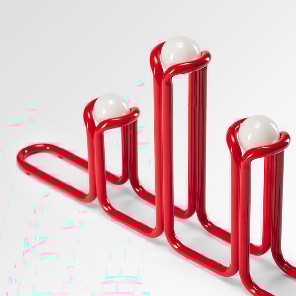 STRÅLA LED candelabra, red metal - IKEA United Kingdom LED candelabra, red metal