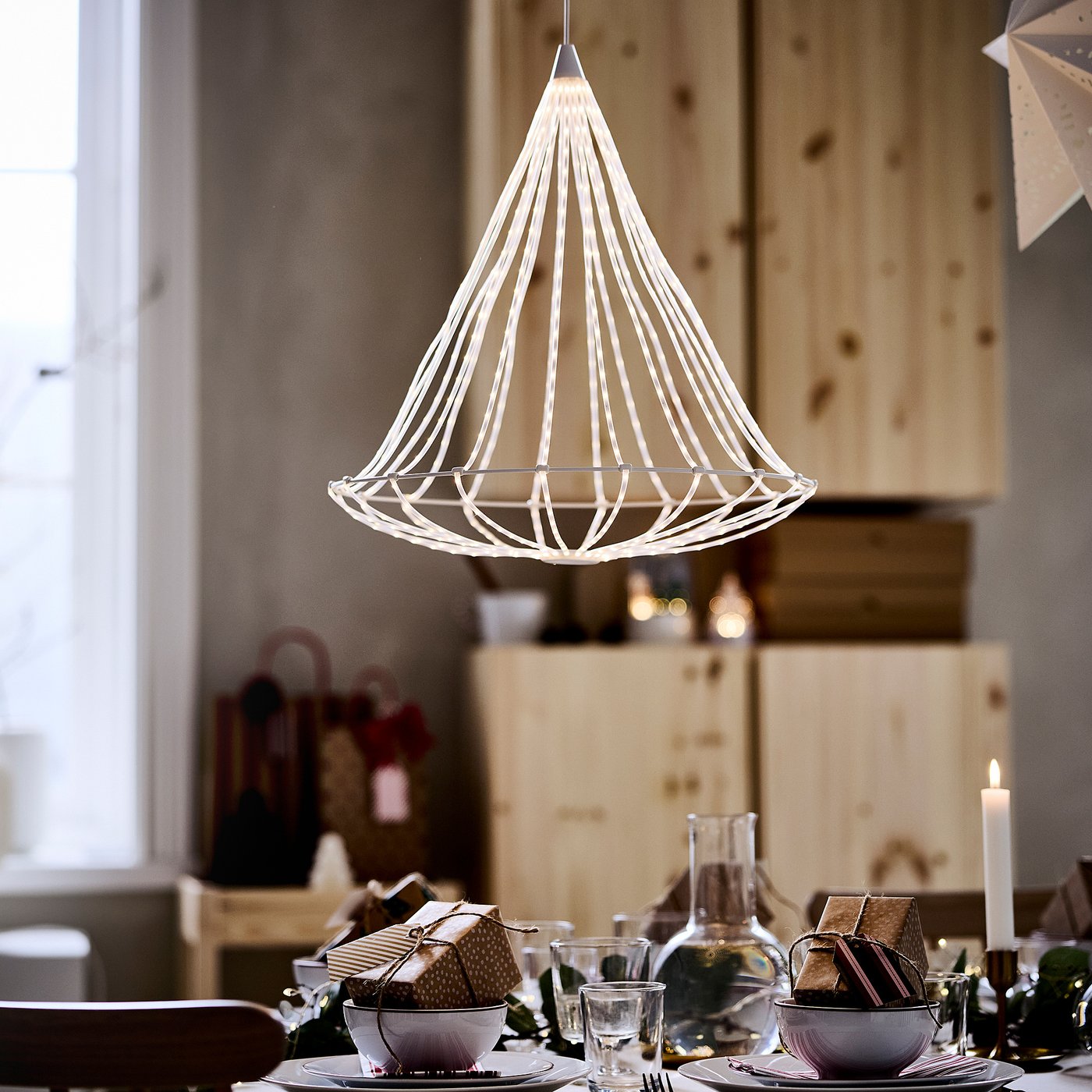 STRÅLA LED decorative chandelier, 40 cm