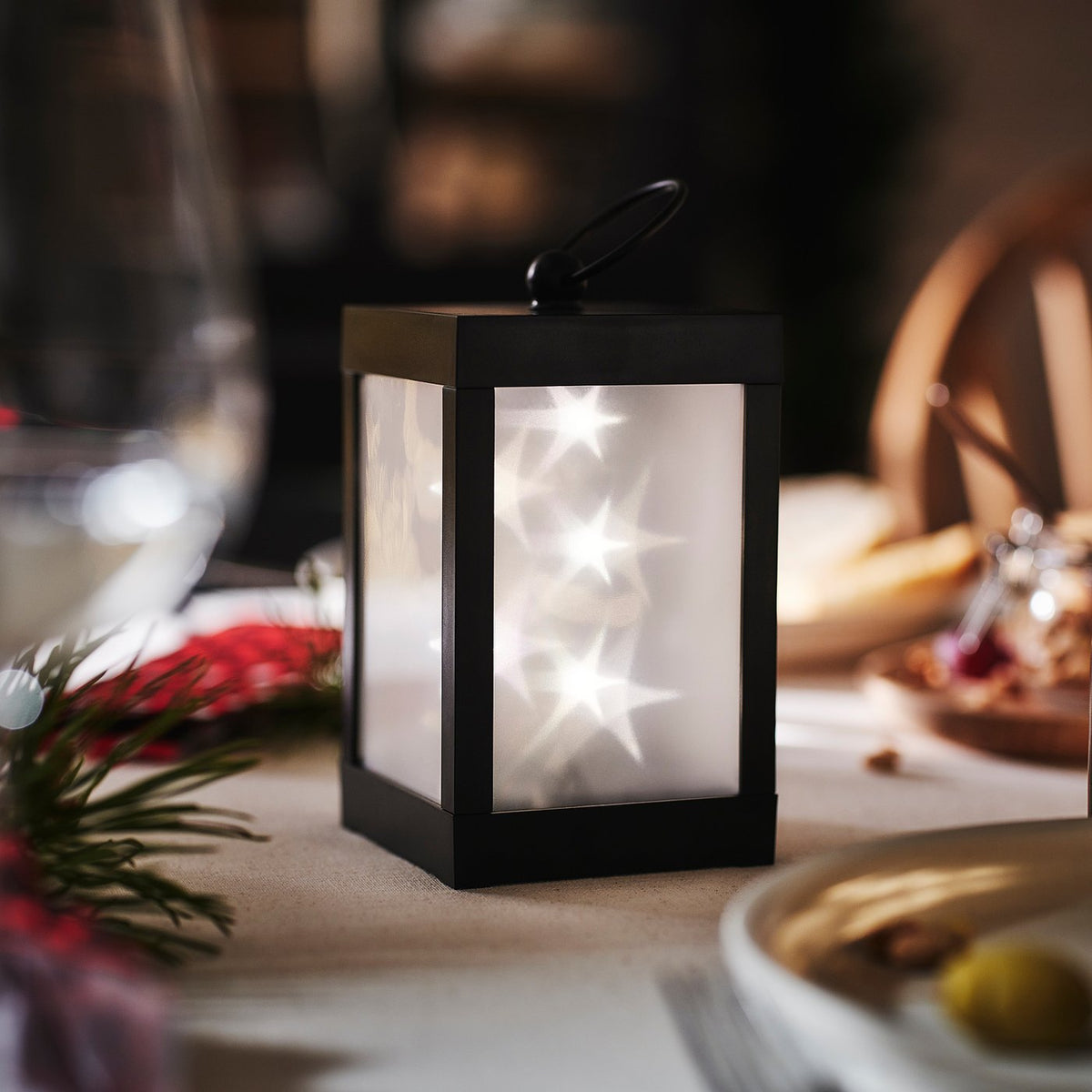STRÅLA LED table decoration, star/battery-operated, 16 cm