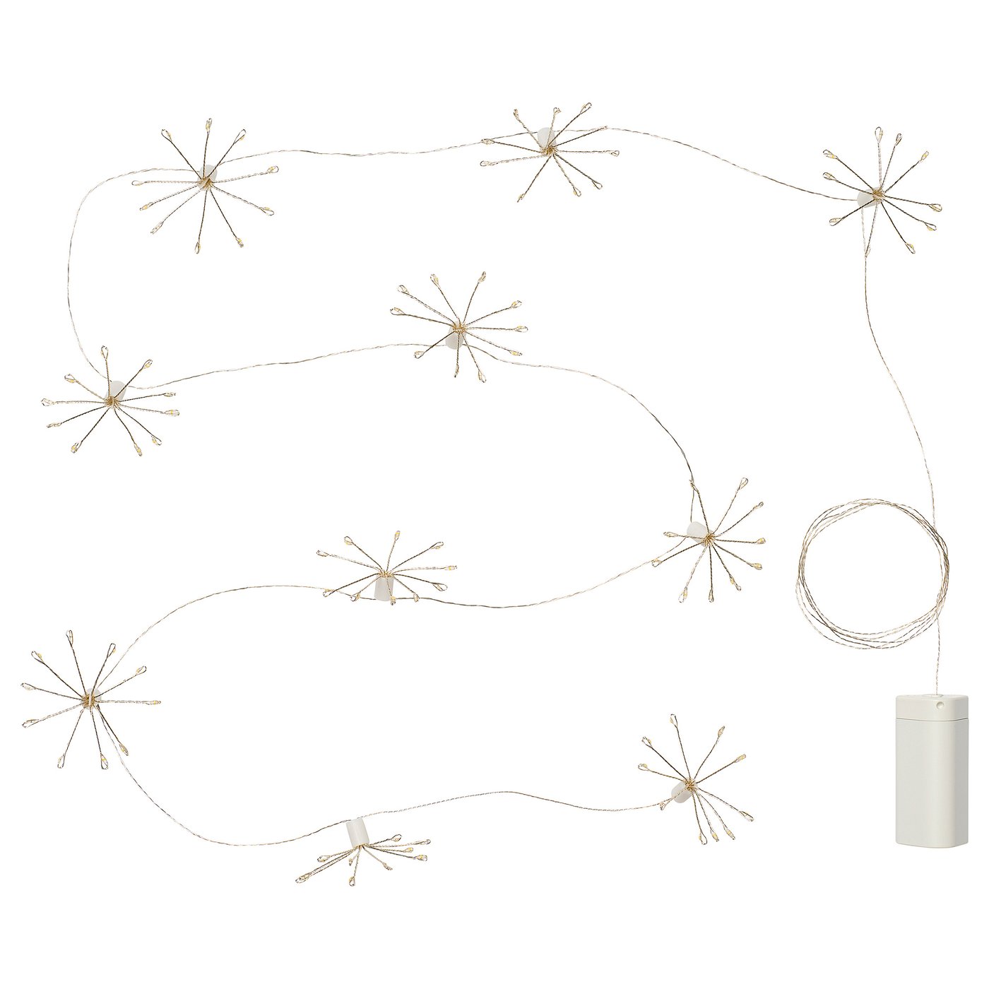 STRÅLA LED lighting chain with 10 lights, sparkler/battery-operated