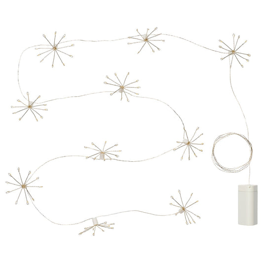 STRÅLA LED lighting chain with 10 lights, sparkler/battery-operated