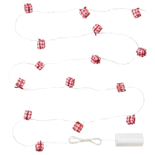 Ikea STRÅLA - LED lighting chain with 15 lights, battery-operated/gift box