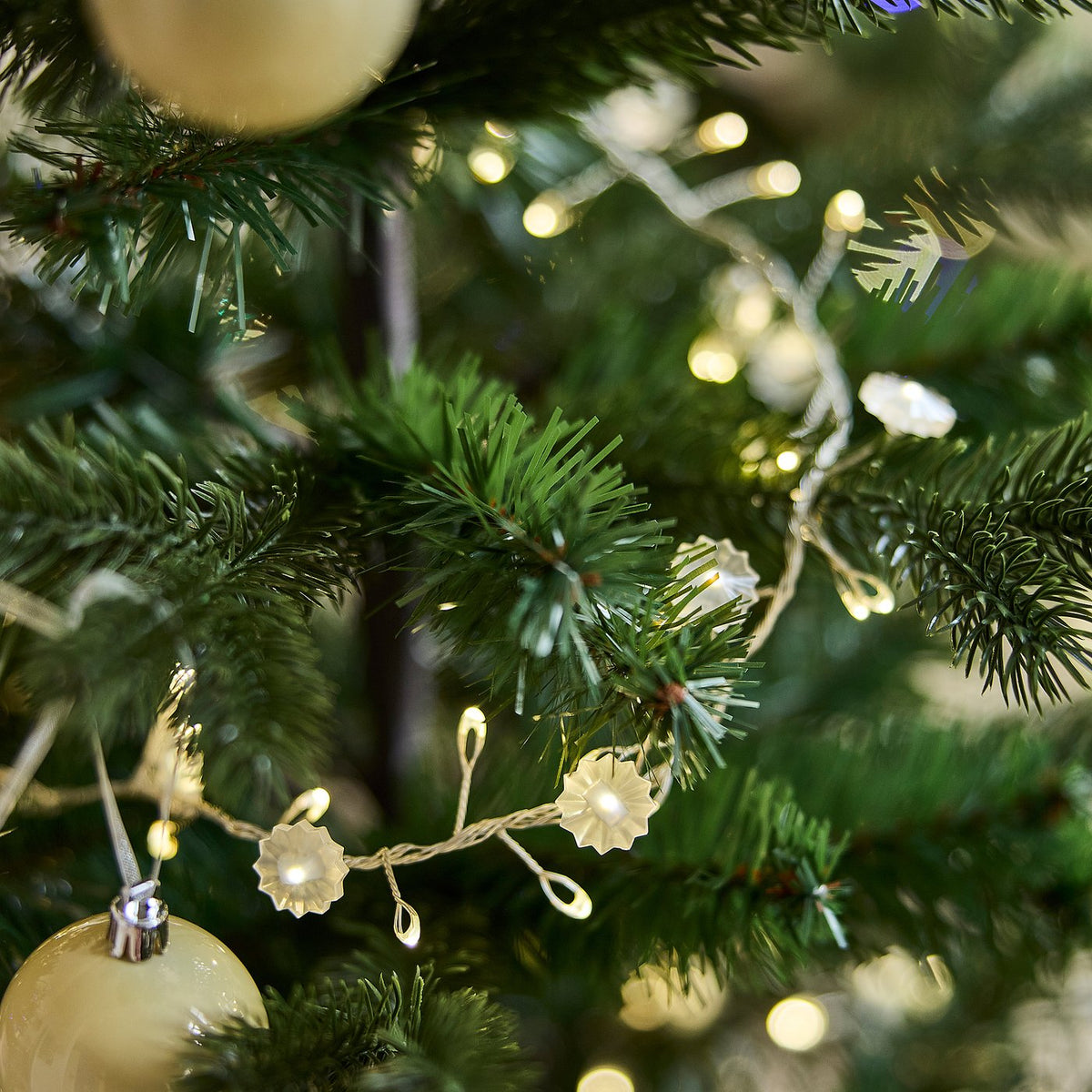 STRÅLA LED lighting chain, battery-operated flower