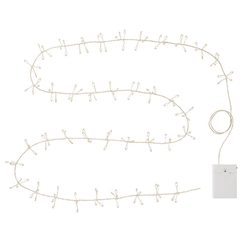 STRÅLA LED lighting chain, battery-operated micro