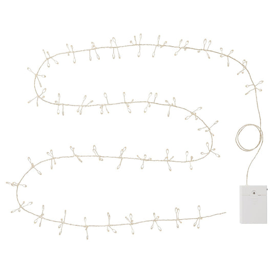 STRÅLA LED lighting chain, battery-operated micro