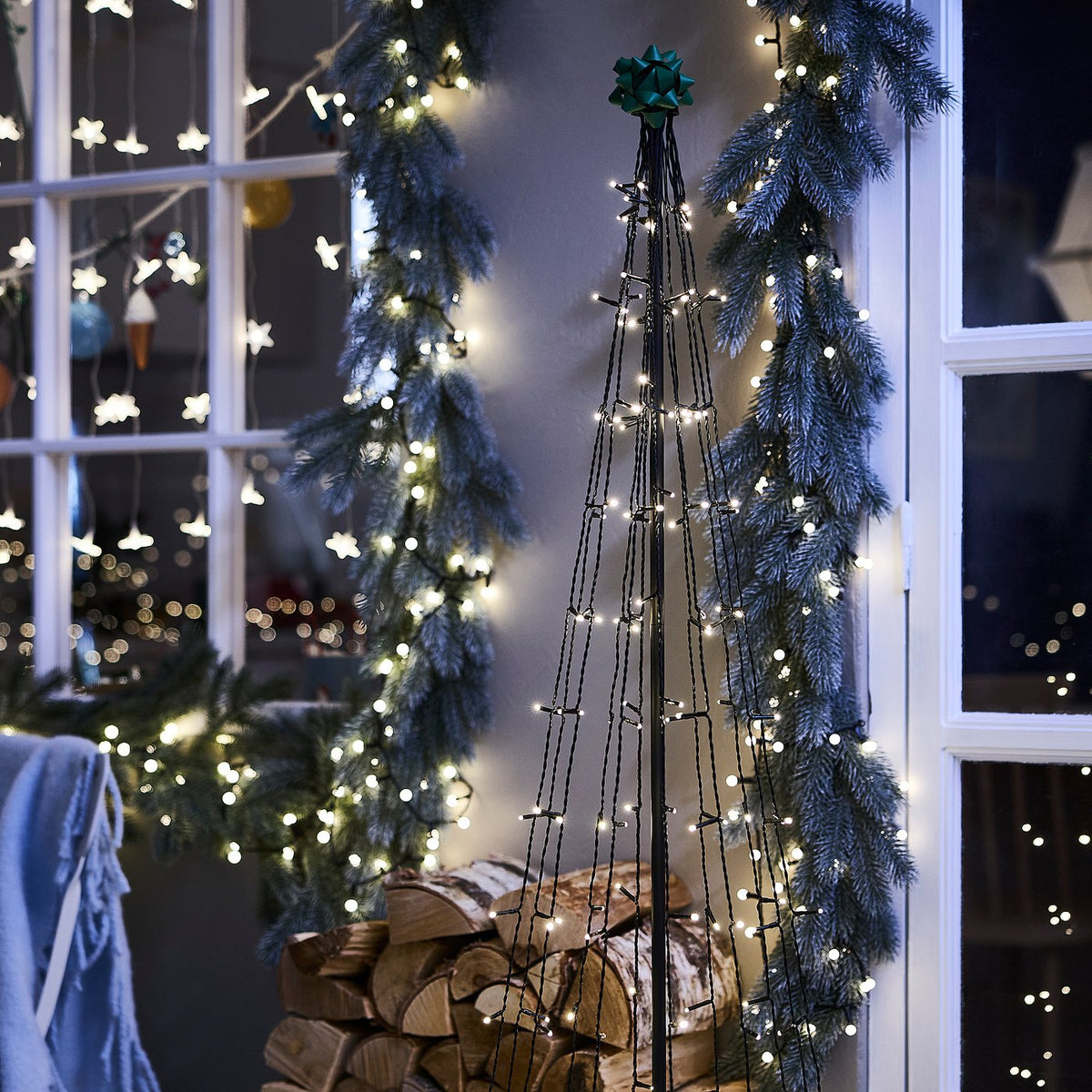 STRÅLA LED lighting, outdoor/tree-shaped, 55x150 cm