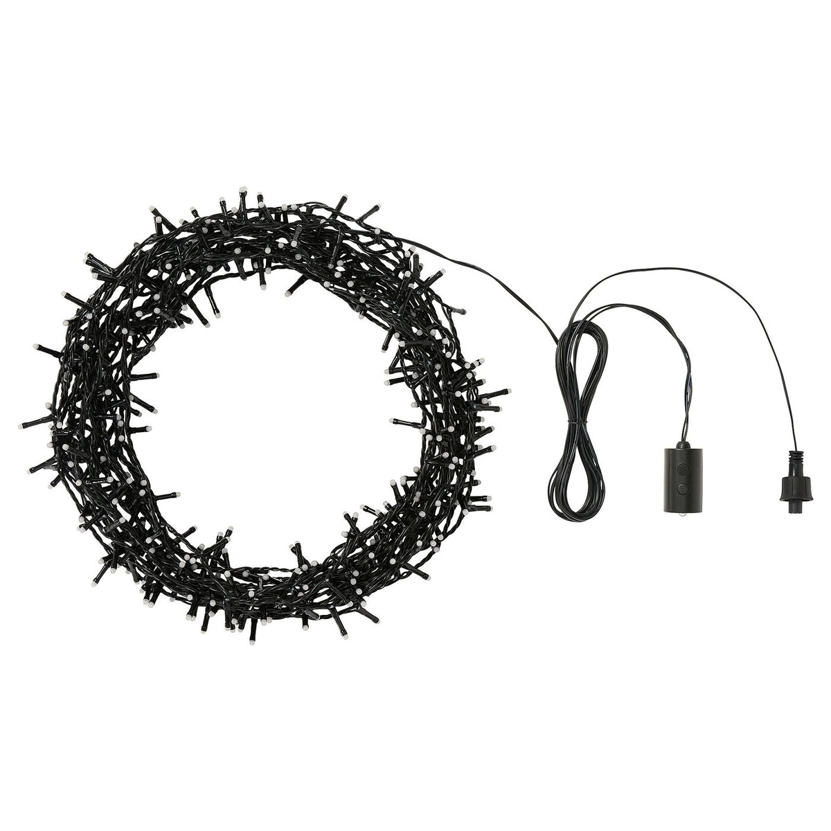 STRÅLA LED lighting chain, outdoor black, 20 m
