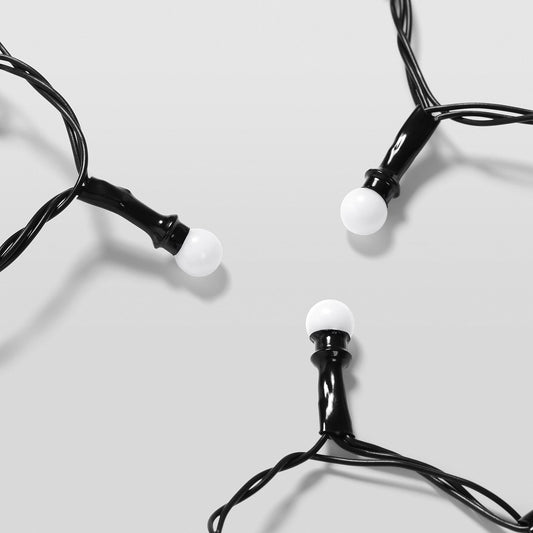 STRÅLA LED lighting chain, outdoor/ball, 20 m