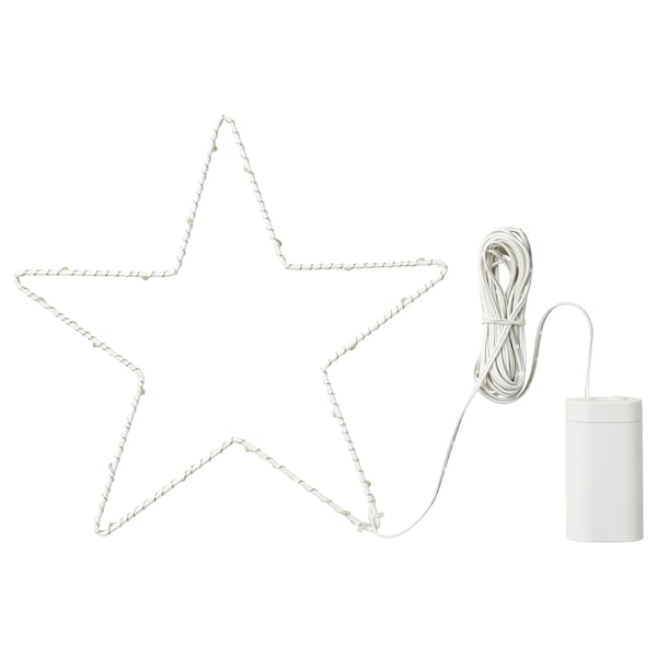 STRÅLA - LED pendant lamp, battery-operated/star-shaped, 27 cm