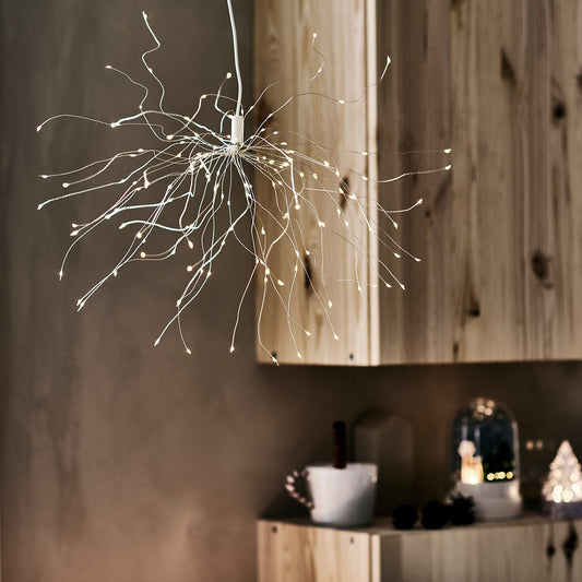 STRÅLA LED pendant lamp, sparkler/battery-operated, 56 cm
