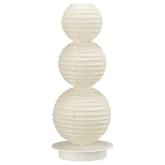 STRÅLA LED decorative table lamp, ball shaped battery-operated/white, 12 cm
