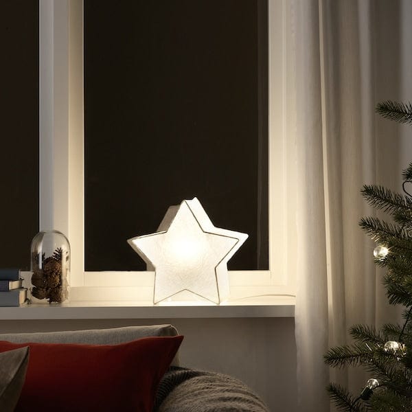 Ikea STRÅLA - Table lamp, star/white,25 cm