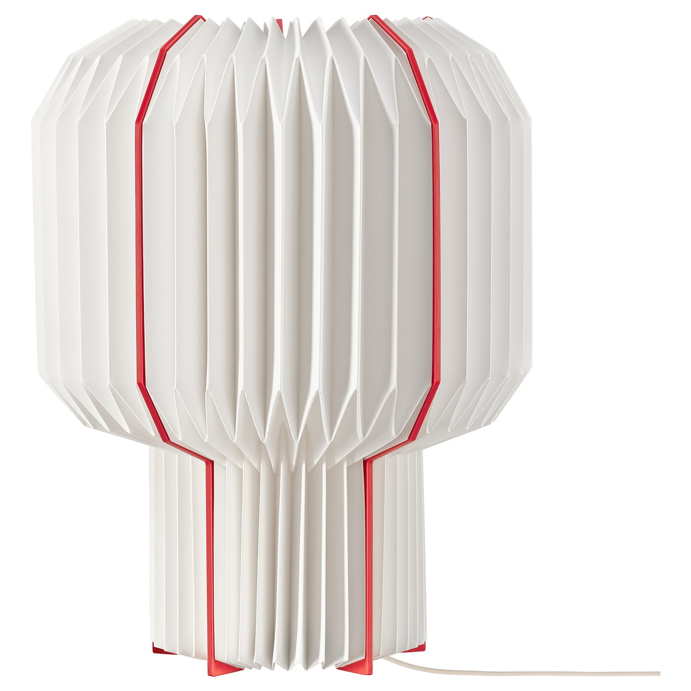 STRÅLA table lamp, white/red, 22 cm