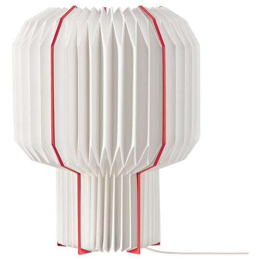 STRÅLA table lamp, white/red, 22 cm