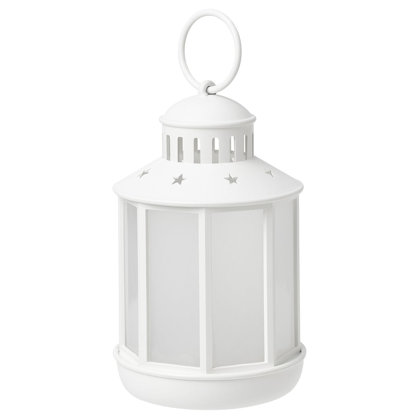 STRÅLA LED lantern, battery-operated white, 8 cm