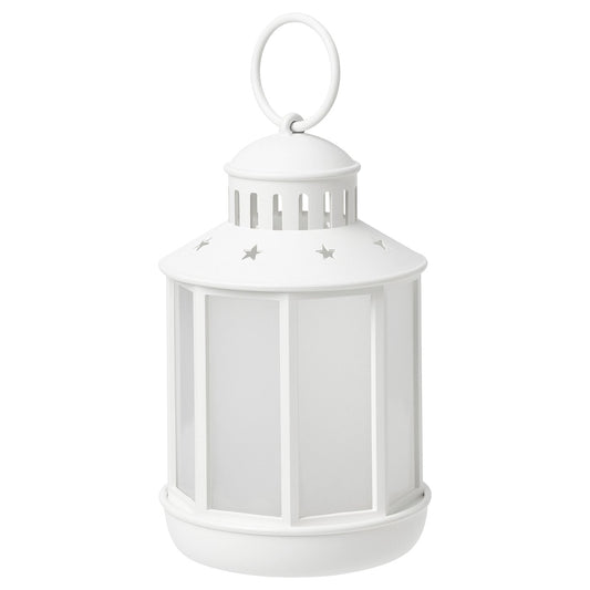 STRÅLA LED lantern, battery-operated white, 8 cm