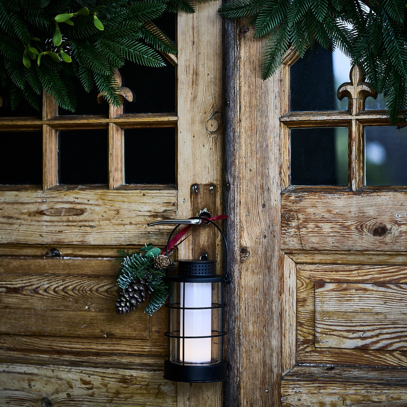 STRÅLA LED lantern, outdoor/battery-operated black, 11 cm