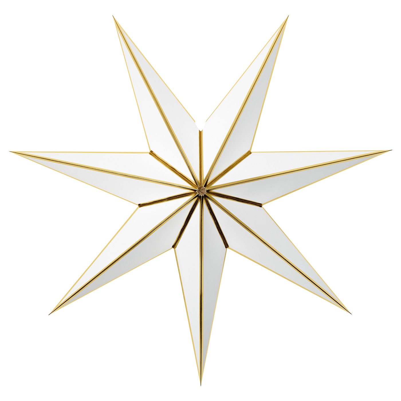 STRÅLA lamp shade, white/gold-colour, 90 cm