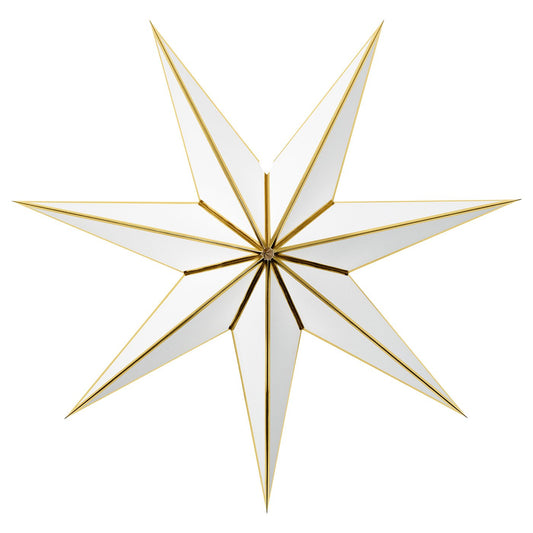 STRÅLA lamp shade, white/gold-colour, 90 cm