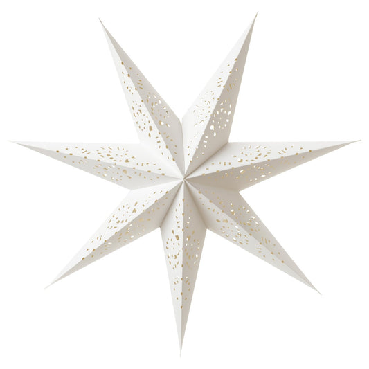 STRÅLA lamp shade, paper star/lace white, 70 cm