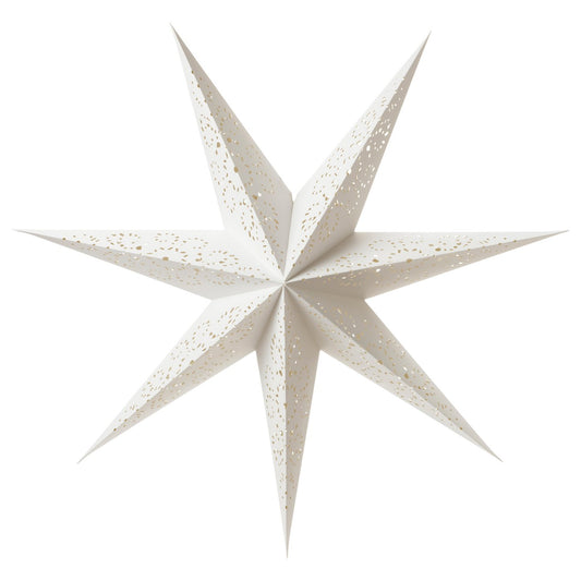 STRÅLA lamp shade, paper star/lace white, 90 cm