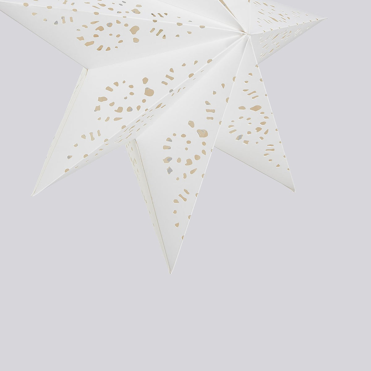 STRÅLA lamp shade, paper star/lace white, 48 cm