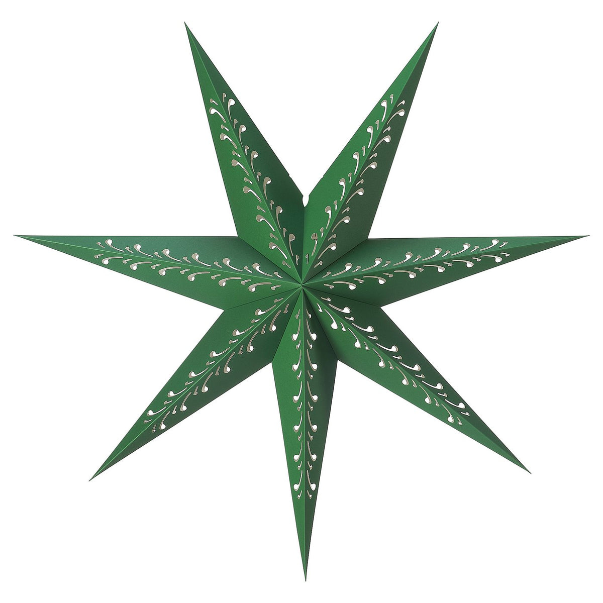 STRÅLA lamp shade, paper star/green white, 90 cm