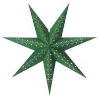 STRÅLA lamp shade, paper star/green white, 70 cm