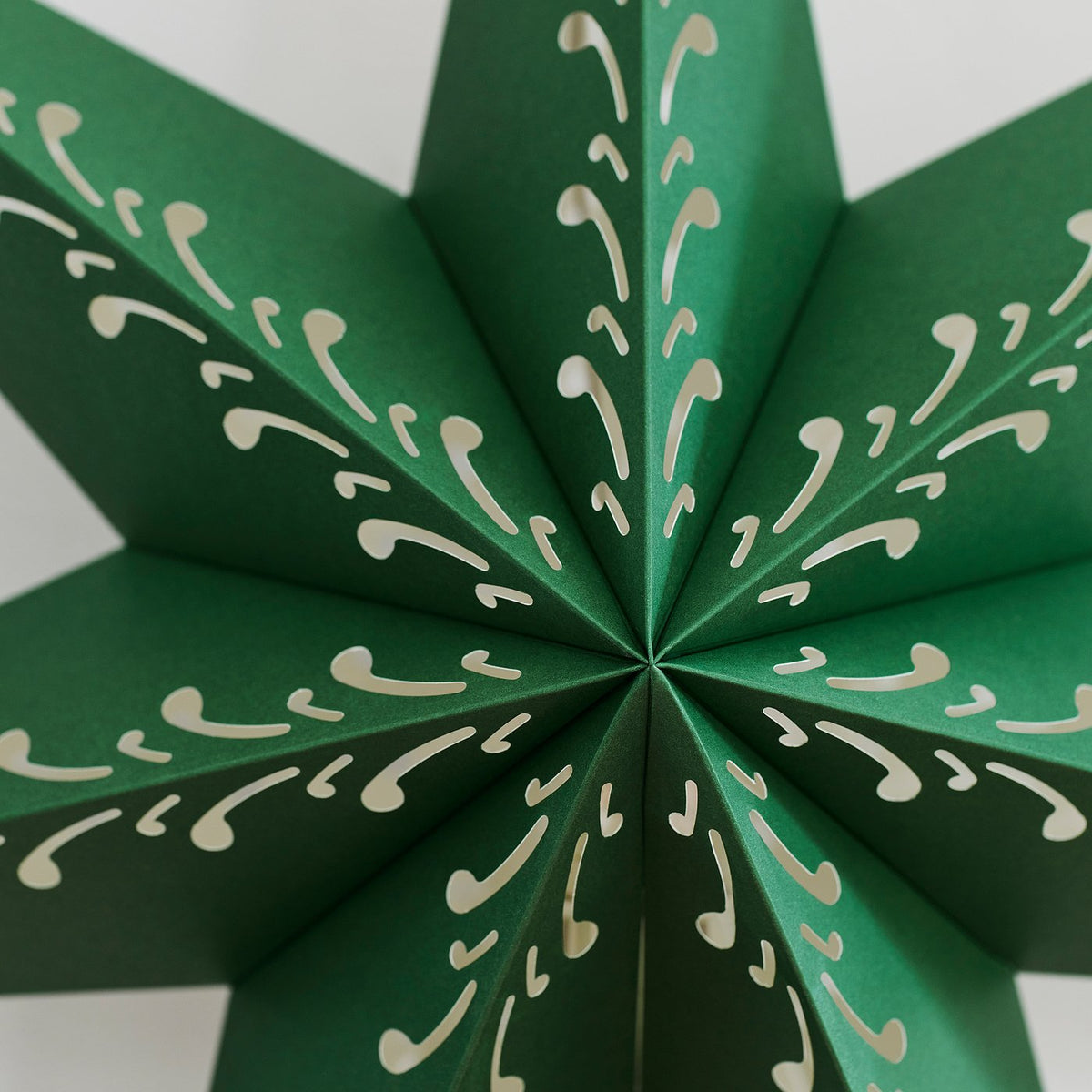 STRÅLA lamp shade, paper star/green white, 70 cm