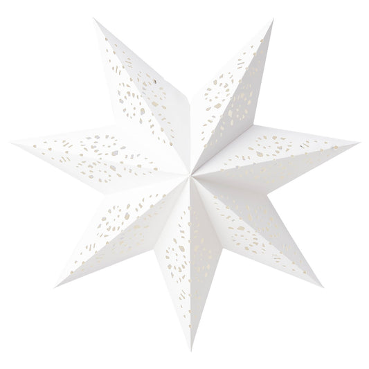 STRÅLA lamp shade, lace/white, 48 cm