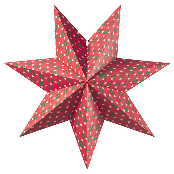 STRÅLA lamp shade, pink/green, 48 cm