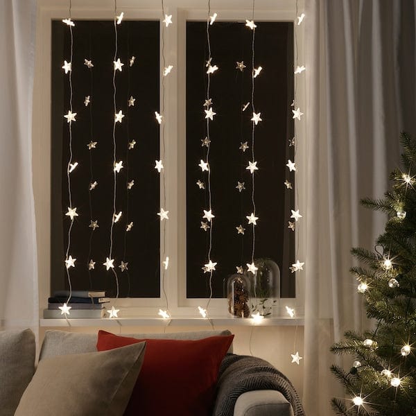 Ikea STRÅLA - LED light curtain, 48 lights, outdoor star