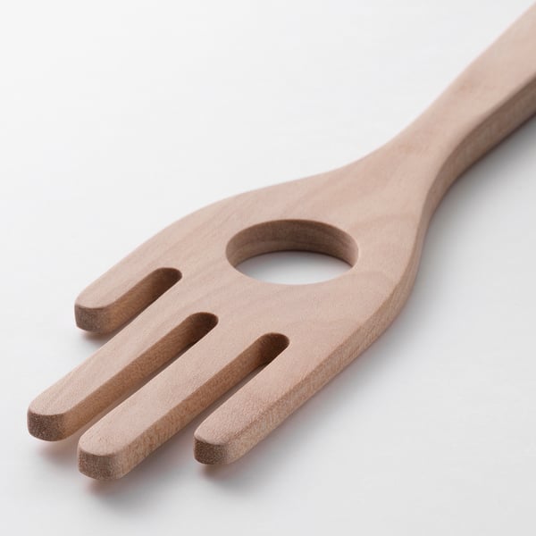 STRÅLFENA spaghetti server, solid birch, 30 cm