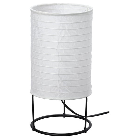 STRANDAD - Table lamp, white/black,29 cm