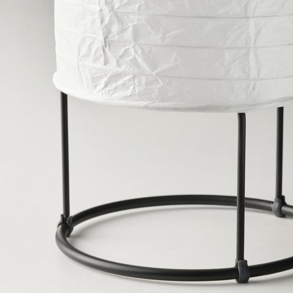 STRANDAD - Table lamp, white/black,29 cm
