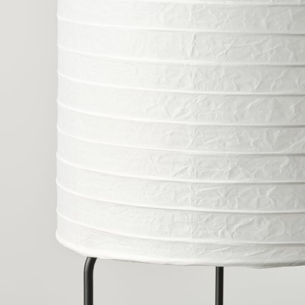 STRANDAD - Floor lamp, white/black