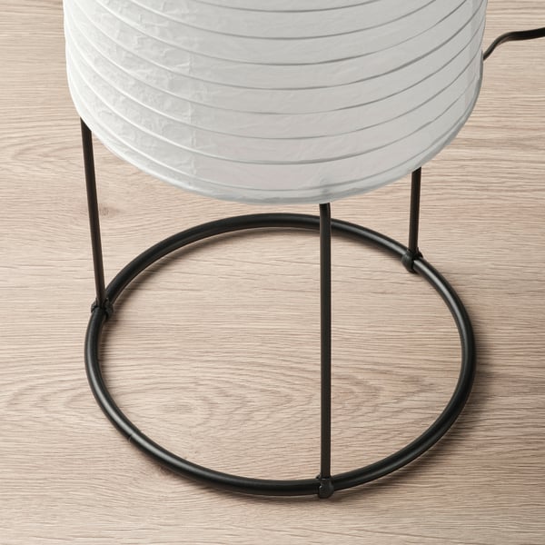 STRANDAD - Floor lamp, white/black