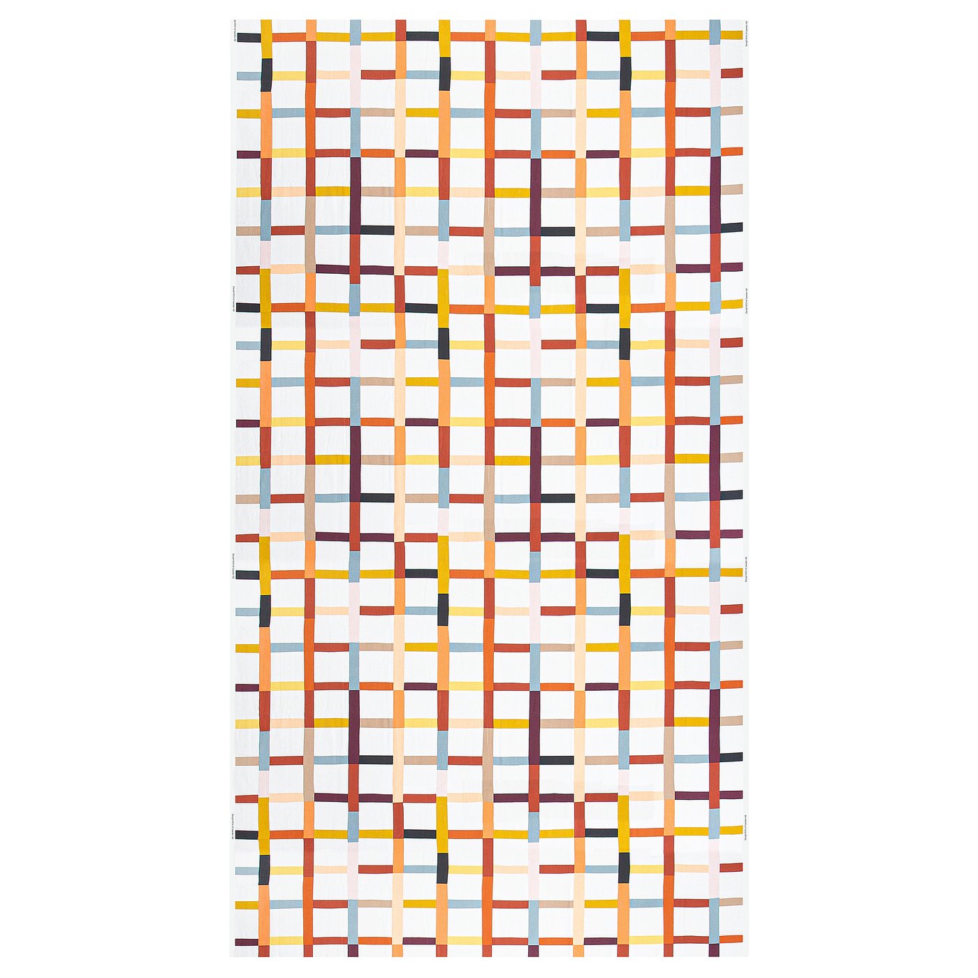 STRANDKÄMPAR pre-cut fabric, multicolour check pattern, 150x300 cm