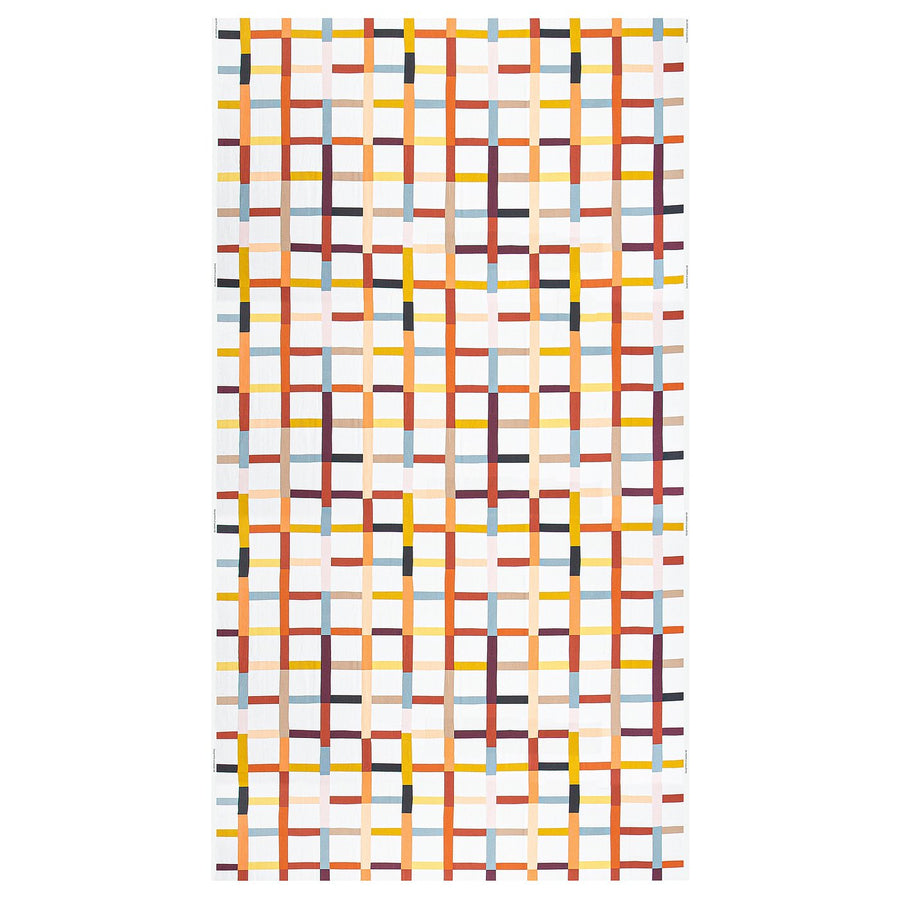 STRANDKÄMPAR pre-cut fabric, multicolour check pattern, 150x300 cm