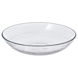 STRANDKRABBA deep plate, glass/transparent, 19 cm