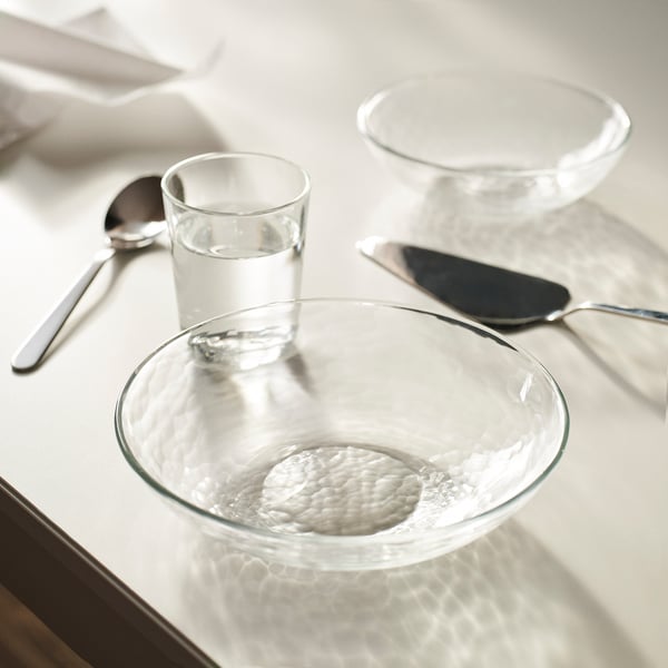 STRANDKRABBA bottom plate, glass/transparent, 19 cm