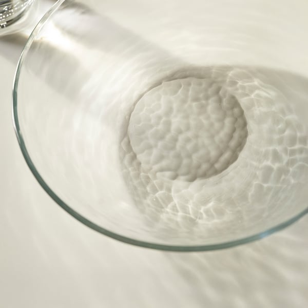 STRANDKRABBA bottom plate, glass/transparent, 19 cm