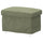 STRANDMON slipcover for footstool, Naggen grey-green